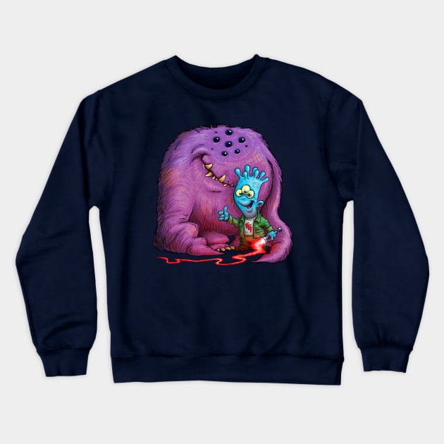 a boy and his grogg Crewneck Sweatshirt by Bleee